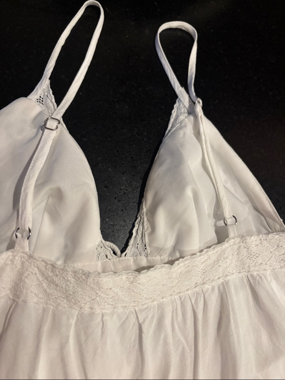 Princess Polly White Eyelet Tiered Dress / Top - Picture 6 of 9